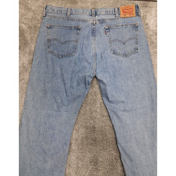 Levi's Strauss 505 Jeans Mens Sz 40x32 Straight Leg Denim Blue Regular Fit - Picture 14 of 16